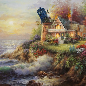 Take that Corny Lighthouse- Print fits 8.5 x 11 in frame (free shipping)