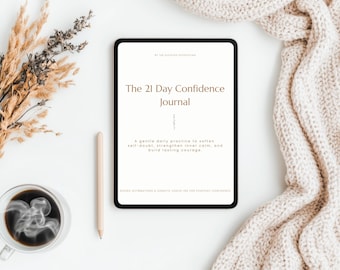 Confidence Journal | 21-Day Affirmation Journal for Self-Esteem & Inner Strength | Printable Mindset and Self-Reflection Workbook PDF