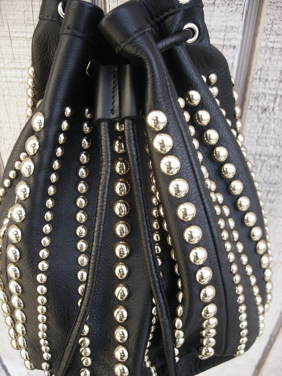 black purse with silver studs