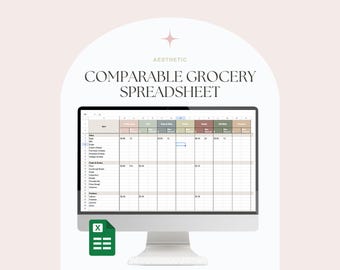 Grocery Comparison Spreadsheet | Meal Planning | Google Sheets