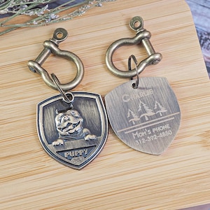 Vintage Dog Tags, personalisierte geprägte Hundemarken, Haustier Hund ID Tags, ID-Tags, Etiketten, anti verloren