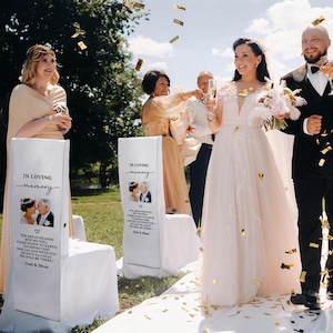 Reserviert Erinnerungsschild, Foto Hochzeit Stuhl Banner, In liebevoller Erinnerung Hochzeitsdekor, Beileid Geschenk, Erinnerungshochzeitsstuhl Zeichen