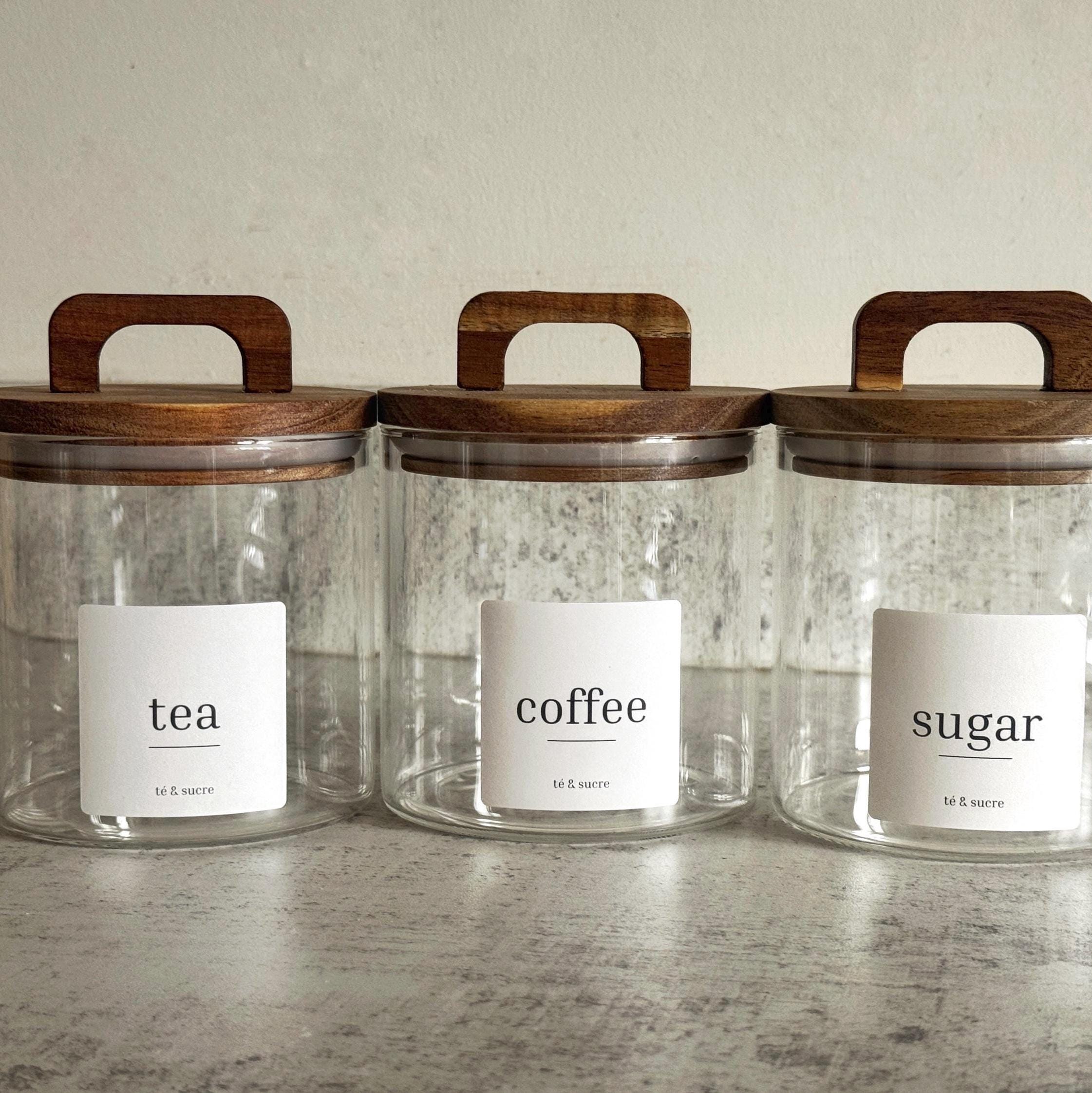 Glass Tea Coffee Sugar Canisters Australia