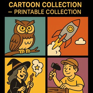 30 nuevos diseños cartoon irresistiblemente divertidos para decorar, imprimir o lucir