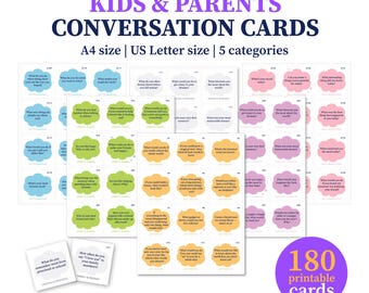 Kids Conversation Starter Cards: Fun Printable Prompts (A4/US Letter PDF)