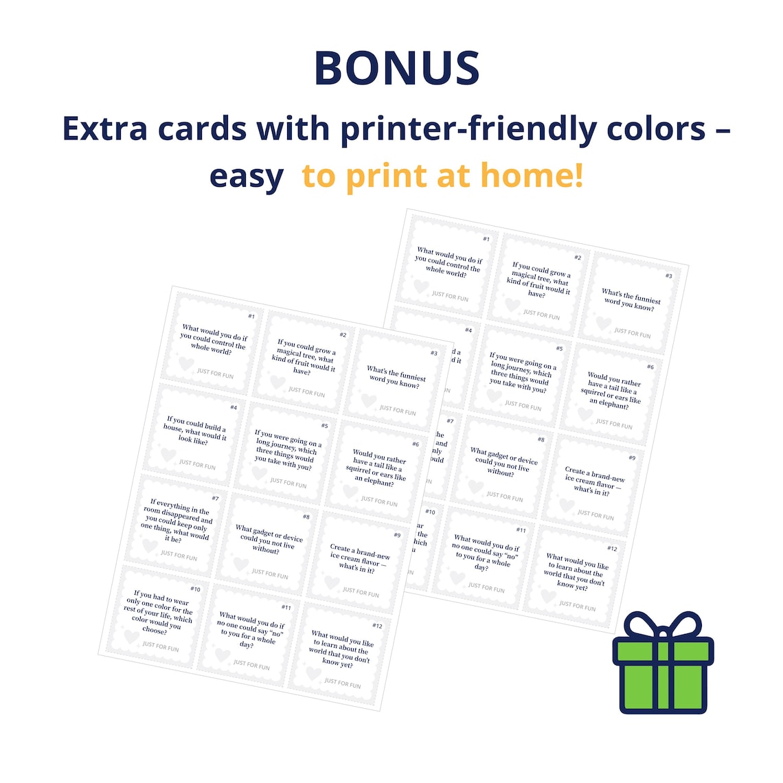 Printable Conversation Cards for Kids: Fun Family Talking Game (PDF ...
