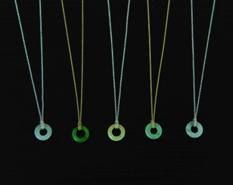 Tiny Jade Necklace Silver Green Jade Necklace Jadeite Necklace Jade Choker Necklace