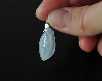Przezroczysty Jadeit Jade Lucky Melon Wisiorek 18K, Certyfikowany Jadeit Klasy A Szklany Jadeit Wisiorek Jade 18K Solid Gold