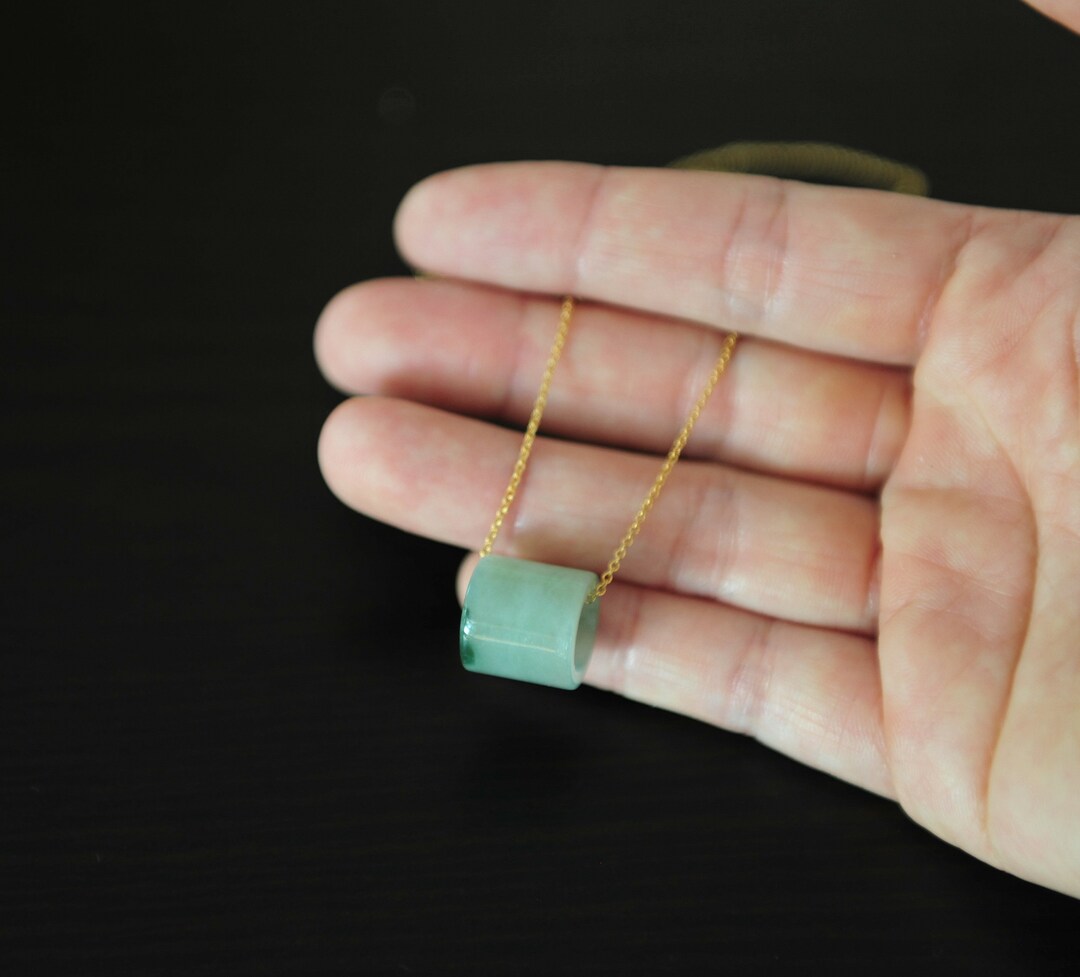Green Jade Lucky Loop Pendant, Natural Genuine Jade Loop Pendant, Feng ...