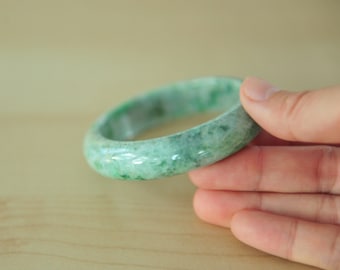 Apple Green Jadeite Jade Bangle: Certified Grade A Jade (54 MM)