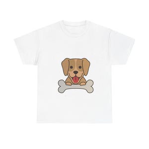 Cute Dog Lover Unisex Heavy Cotton Tee, Pet T-Shirt, Animal Lover Gift, Funny Dog Shirt, Birthday Gift for Dog Owners