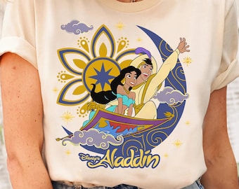 Rare Vintage Disney Aladdin T-shirt. Black Medium - Etsy