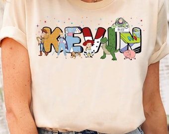 Personalized Disney Pixar Toy Story Shirt, Custom Boy Girl Name Kids Woody Buzz Lightyear Tshirt, Disney Family Vacation 2025, Magic Kingdom