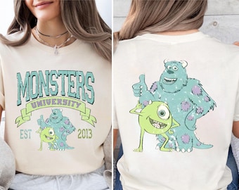 Vintage Disney Monster Universität Shirt, Monster Inc Est 2013 Tshirt, mike und sully T-Shirt, Disneyland Familienausflug, Wdw Tour, Geburtstagsgeschenk
