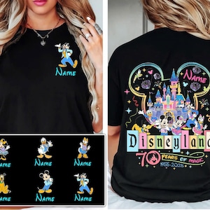 Retro Disneyland 70Th Anniversary Shirt, Disney Platinum Celebration 70 Years Of Magic Tshirt, Disneyland Holiday Vacation Trip Gift