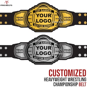 Customizable Leather Wrestling Championship Belt: Personalized Trophy Award