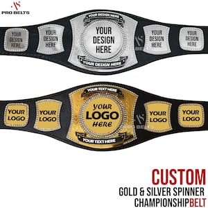 Personalized Spinner Championship Belt Brass Metal Plates – Perfect for Sports Fans & Memorabilia Lovers Adult Size Title Belt