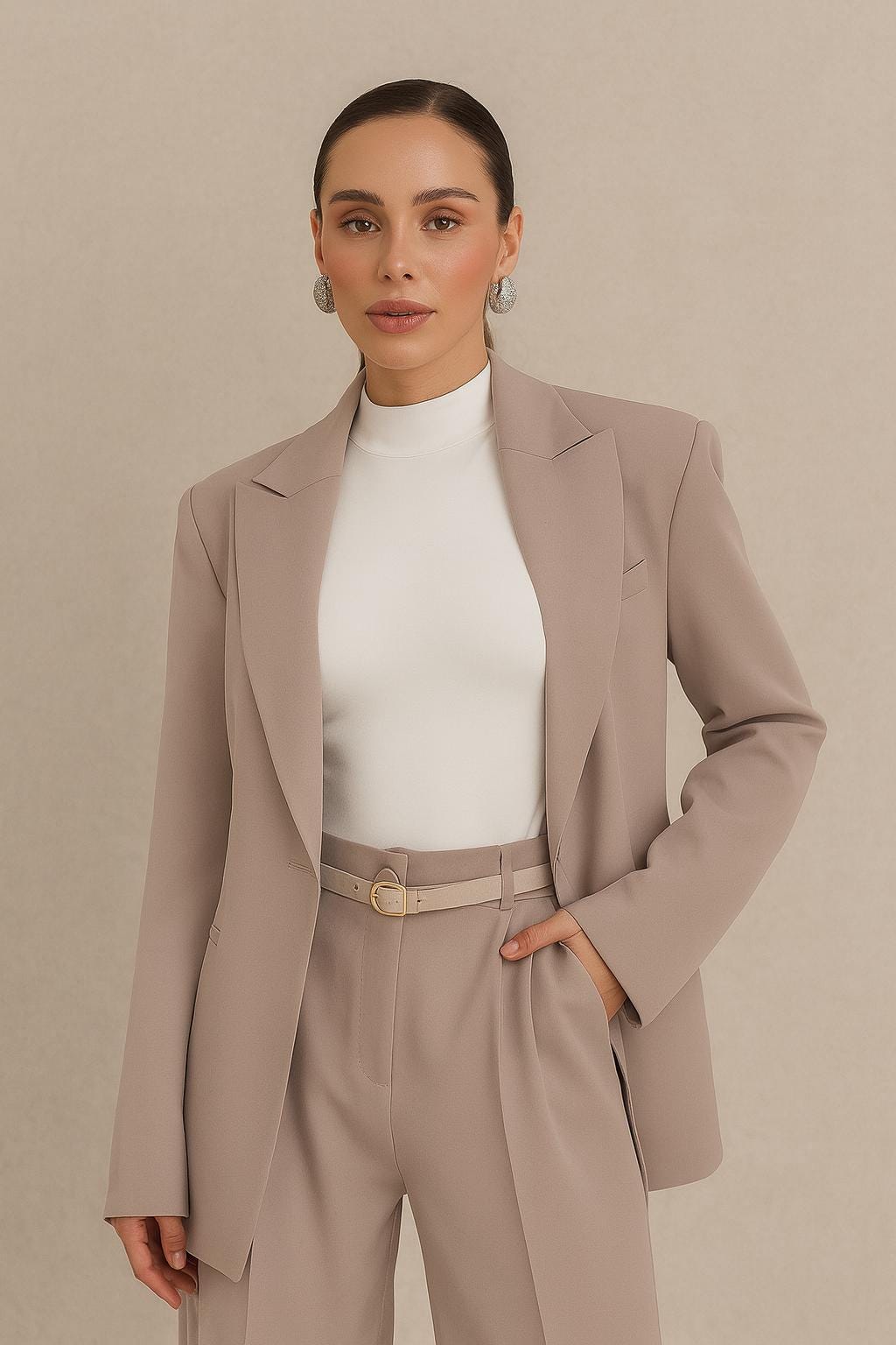 Women Suit Mint Green,elegant Pantsuit Two Piece Set,minimalist Outfit ...