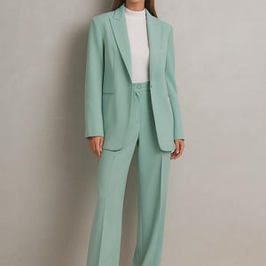 Long Mint Pants Suit - Etsy
