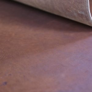 Piel de media piel color coñac premium de 2,6-2,8 mm, 1,92-2,20 mm | Piel artesanal gruesa de grano completo | Envío gratuito