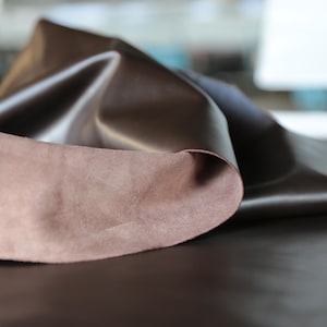 Bruin Sabina chroomgelooid leren half-skin (1,2-1,4 mm) | Zacht leer voor tassen, portemonnees en knutselwerk | Formaat A4, A5, A6 | Gratis verzending