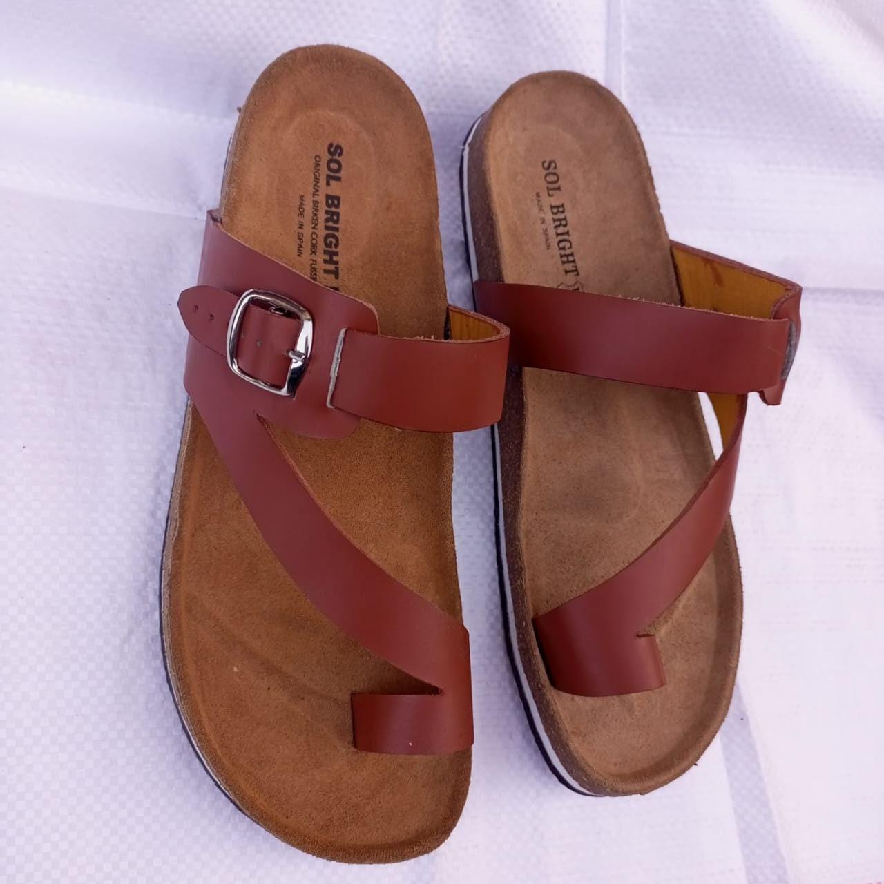 ?Men\'s Flip Flop Sandal Ferrous Leather Slip On Arch Support Comfort Shoes KuaiLu Men main image 3
