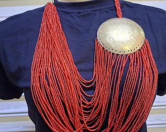 Handmade African Beaded Statement Necklace | Maasai Tribal Choker