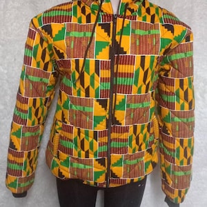 Winter Ankara Print Hoodie: Warm Fleece-Lined Afrocentric Sweater.