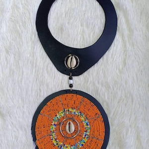 Beaded Necklace – Handmade African Jewelry, Colorful Tribal Necklace, Boho Statement Necklace, Ethnic Gift for Her, Festival Accessories