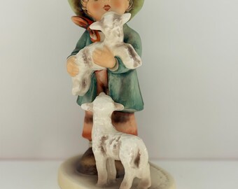 Vintage M I Hummel Goebel SHEPHERD'S BOY  64 TM6 Figurine Boy with Lambs