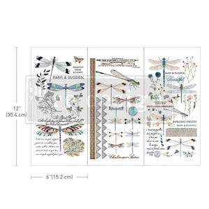 May include: A sheet of decorative paper with a blue and green butterfly design. The paper features a variety of butterflies, flowers, and text. The text includes "Barr & Sugden" and "Spring Fruit".