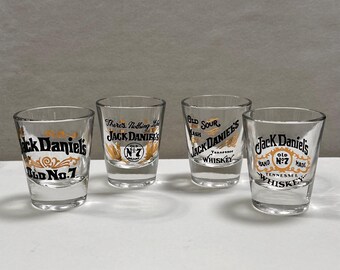 Vintage Jack Daniel's Whiskey Shot Glass: 4 Different Styles