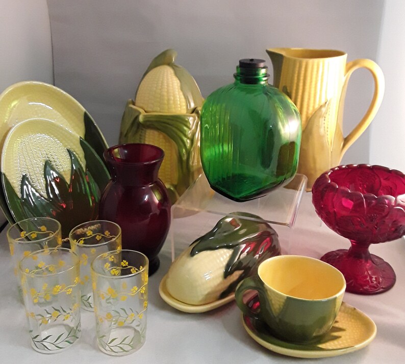 Vintage Corn King/queen Cup & Saucer Set by Shawnee Pottery 90 91 Etsy