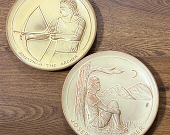 Vintage Frankoma Plates - Teenagers of the Bible- Jonathan & Joseph - Choice