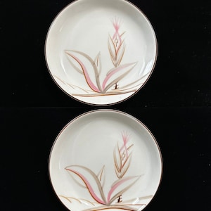 Pair of Vintage MCM Dragon Flower by Winfield  Bread & Butter Plates
