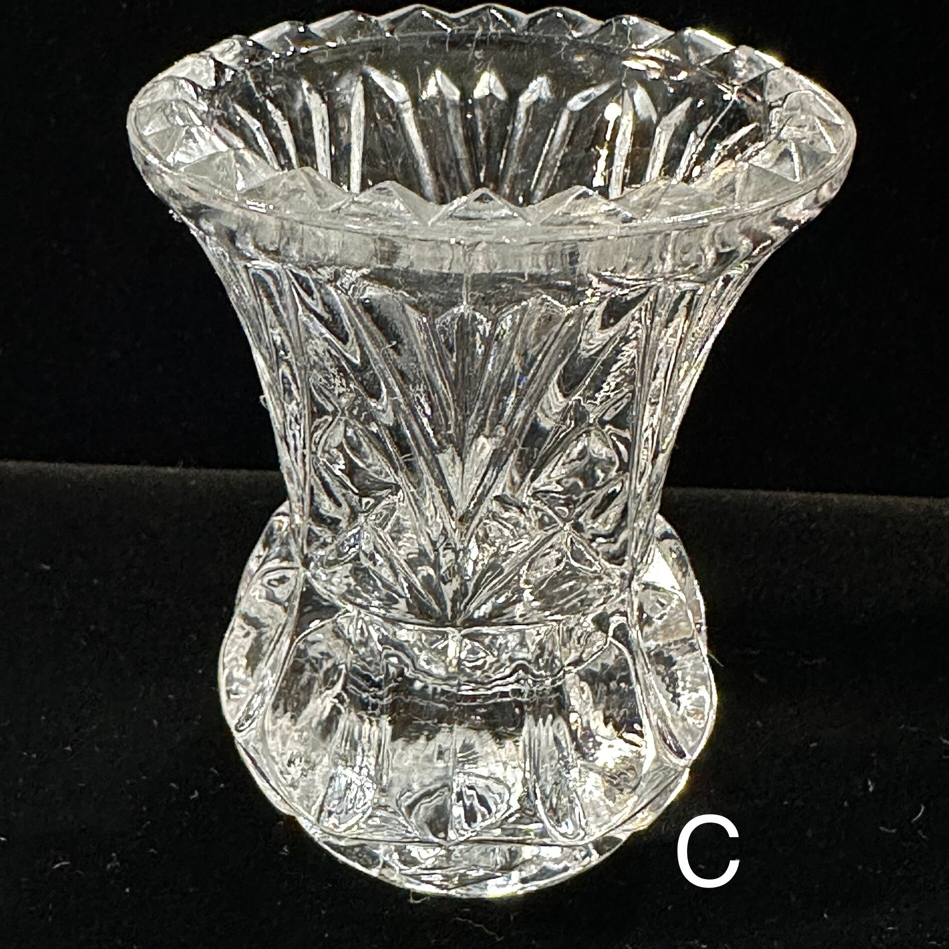 Vintage Crystal Glass Toothpick Holder or Mini Vase Choice of Etsy