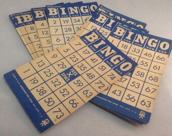 Vintage Lot of Pressman Toy Co. BINGO Cards One Dozen (12)