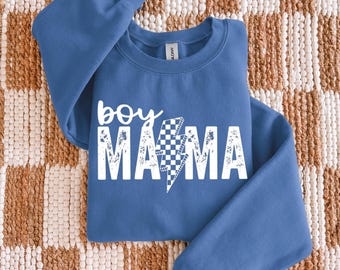 Boy Mom Sweatshirt Gift For Mothers Day, Mothers Day Personalized Crewneck, New Mom Shirt, Sports Mama Shirt For Wife, All Boys Mom Present
