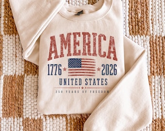 Retro America 4th Of July Shirt, Preppy Fourth of July Tshirt, Trendy Oversized USA Tee, Aesthetic Patriotic Independence Day Sweatshirt