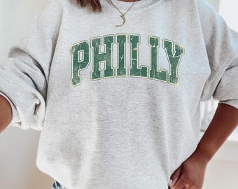 Philly Sweatshirt Philadelphia Sweater Game Day Shirt Vintage Sports Crewneck Pennsylvania Gift Philadelphia Fan Tee College Varsity Tshirt