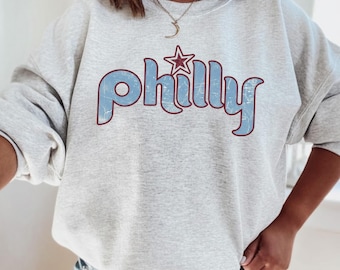 Philly Sports Baseball Vintage Distressed Crewneck, Philadelphia Sports Sweatshirt, Philly Baseball Hoodie, Philly Sports Fan Retro Gift