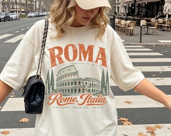 Rome Italy Shirt, Ciao Bella Tshirt, Colosseum, Italian Vacation Tee, La Dolce Vita, Italian Summer Aesthetics, Tomato Girl, Soft Girl Style