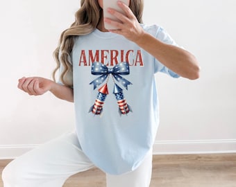 America Memorial Day Shirt, 4th Of July Crewneck, USA 250th Anniversary Sweatshirt, Red White And Blue Fireworks Tshirt, Patriotic Gift