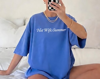 Hot Wife Summer Shirt, Funny Gift for Wife, Newlywed Crewneck, Bachelorette Party Outfit, Honeymoon Sweatshirt, Bride Era T-shirt, Fiancé
