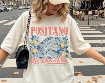 Amalfi Coast Shirt, La Dolce Vita, Italian Summer, Italy Vacation, Comfort Colors Shirts Summer, Italia, Positano Italy Travel Tees Gift