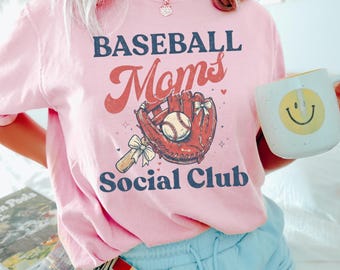 Baseball Mom Gameday Shirt, Trendy Baseball Moms Club, Sports Mom Sweatshirt, Game Day Shirt For Parents, Gift For Mom, Summer Sports Tshirt