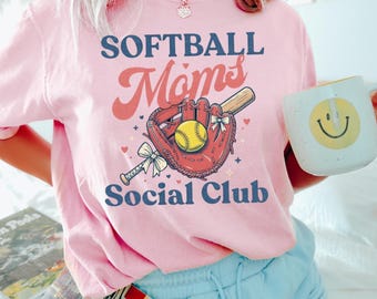 Softball Mom Gameday Shirt, Trendy Softball Moms Club, Sports Mom Sweatshirt, Game Day Shirt For Parents, Gift For Mom, Summer Sports Tshirt