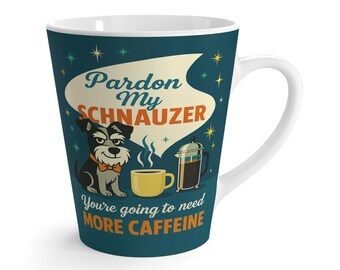 Hondenmok Schnauzer – Retro moderne koffiekop uit het midden van de eeuw voor hondenliefhebbers