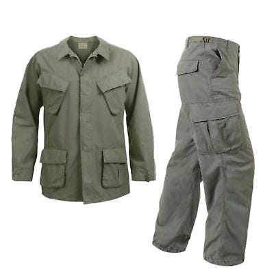 U.S. VIETNAM WAR ARMY KHAKI SHORT SLEEVE COTTON SHIRT SIZE