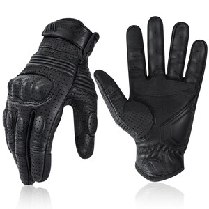 Leather Motorcycle Gloves – Touchscreen Full Finger Riding Gear|NEW2025